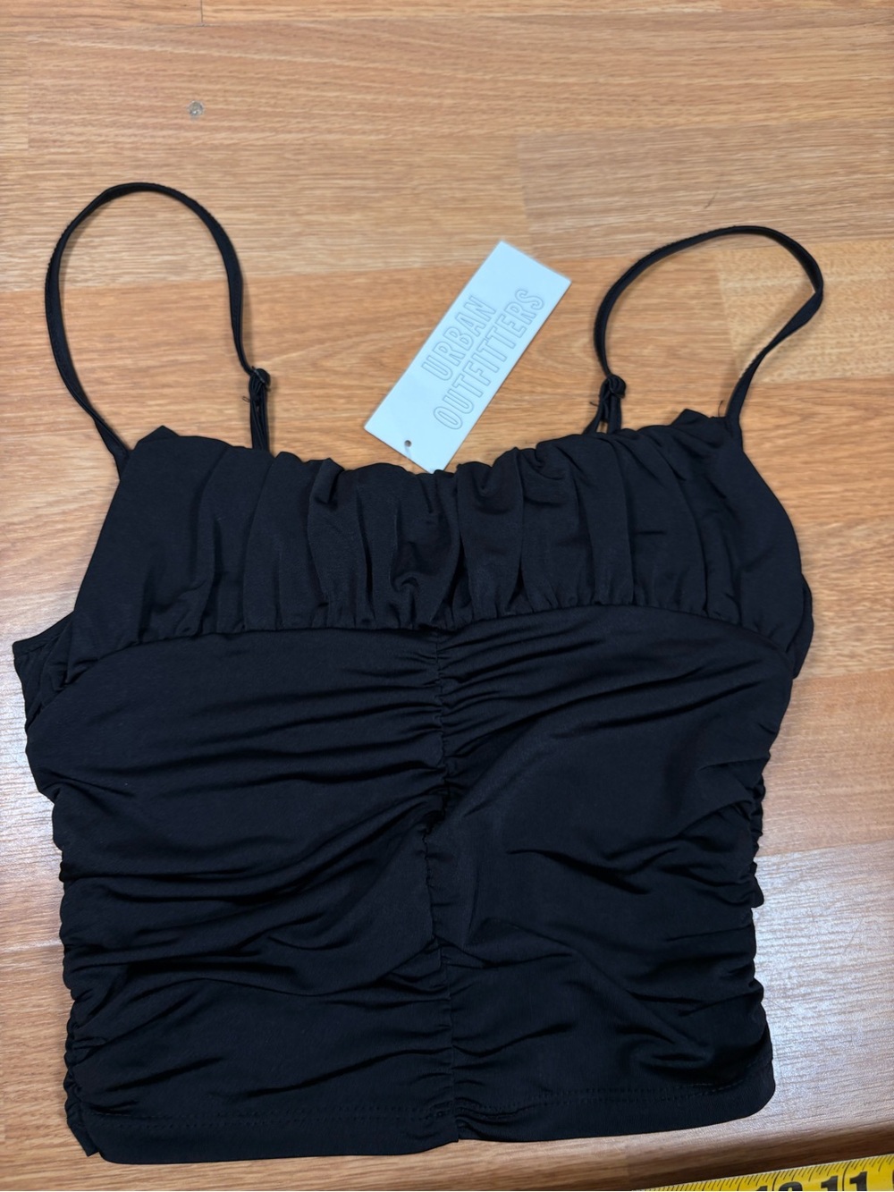 Urban Outfitters Black Ruched Cami Top